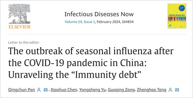 The outbreak of seasonal influenza afterthe COVID-19 pandemic in China:Unraveling the Immunity debt